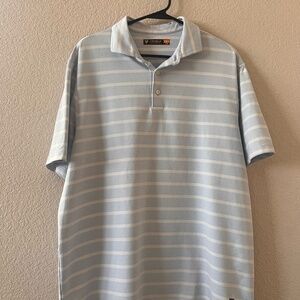 Cremieux Men's Striped Collared Polo Golf Shirt